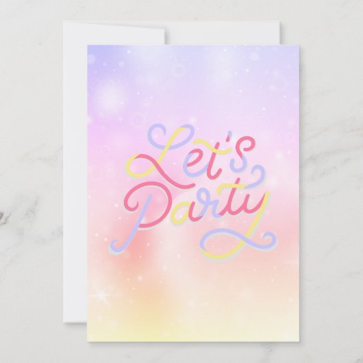 Eenhoorn pyjama meisje sleepover tween verjaardags kaart (Achterkant)