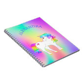 Eenhoorn Rainbow Kleurrijke Persoonlijke School Notitieboek (Rechterzijde)