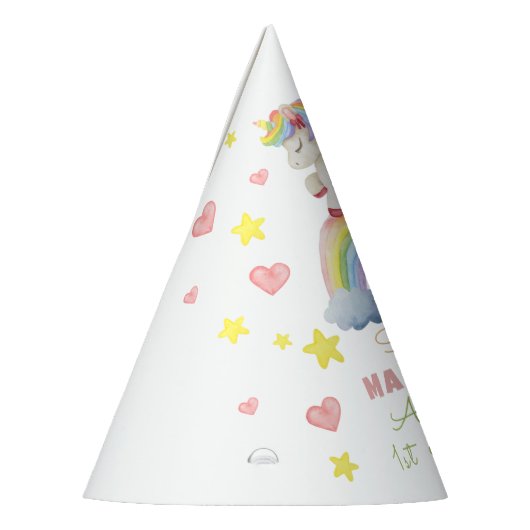 Eenhoorn Rainbow Magic One Eerste Verjaardag Feesthoedjes (Links)