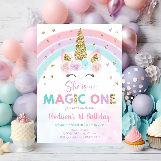 Eenhoorn Rainbow Magic One Eerste Verjaardag Kaart