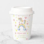 Eenhoorn Rainbow Magic One Eerste Verjaardag Papieren Bekers (Voorkant)