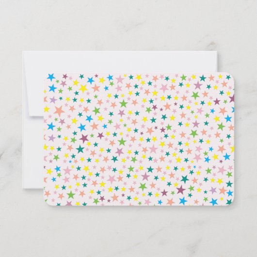 Eenhoorn Rainbow Meisje Verjaardag Dank u Bedankkaart (Achterkant)