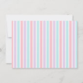 Eenhoorn Rainbow Pink Gold Dank u Bedankkaart (Achterkant)