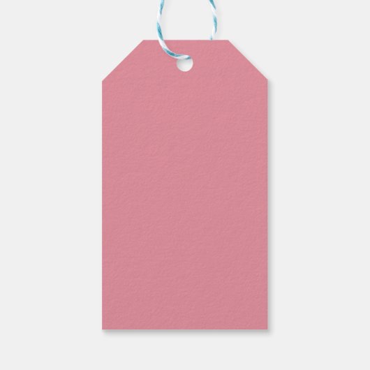 Eenhoorn Rainbow Pink Gold Pastel Verjaardag Cadeaulabel (Achterkant)