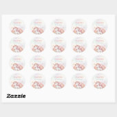 Eenhoorn Rainbow Pink Gold Pastel Verjaardag Ronde Sticker (Vel)