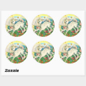 Eenhoorn Rainbow Round Circle Sticker (Vel)