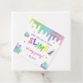 Eenhoorn Rainbow Slime Verjaardag Bedankjes Labels (In situ)