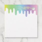 Eenhoorn Rainbow Slime Verjaardag Bedankjes Labels (Achterkant)