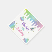 Eenhoorn Rainbow Slime Verjaardag Servet (Hoek)