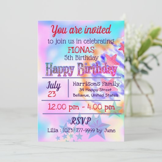 Eenhoorn Rainbow Sparkle Pastel Magic Verjaardag Kaart (Staand voorkant)