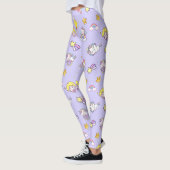 Eenhoorn Rainbow Star Light Paarse thema Leggings (Links)