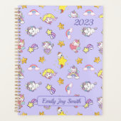 Eenhoorn Rainbow Star Light Paarse thema Planner (Voorkant)