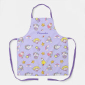 Eenhoorn Rainbow Star Light Paarse thema Schort (Voorkant)