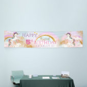 Eenhoorn Rainbow Verjaardagsfeestbanners Spandoek (Beurs)
