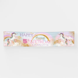 Eenhoorn Rainbow Verjaardagsfeestbanners Spandoek