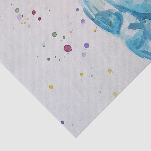 Eenhoorn Rainbow Waterverf schilderij kunstweefsel Tissuepapier (Detail)