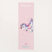 Eenhoorn Rainbow Yoga Pose Schattigee Grappige Naa Yogamat (Achterkant)