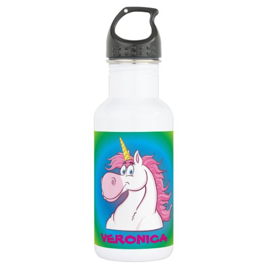 Eenhoorn Regenboog 18oz waterfles (Voorkant)