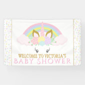 Eenhoorn Regenboog Baby shower Banners (Horizontaal)