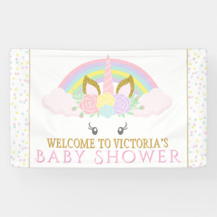 Eenhoorn Regenboog Baby shower Banners