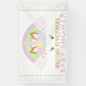 Eenhoorn Regenboog Baby shower Banners (Verticaal)