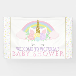 Eenhoorn Regenboog Baby Shower Spandoeken