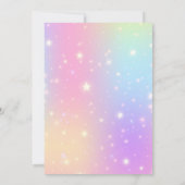 Eenhoorn Regenboog Bloem | 4e verjaardag Kaart (Achterkant)