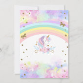 Eenhoorn & regenboog broers en zussen verjaardagsu kaart (Achterkant)