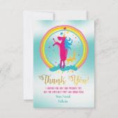 Eenhoorn regenboog Dank u notitiekaarten Kaart (Voorkant)