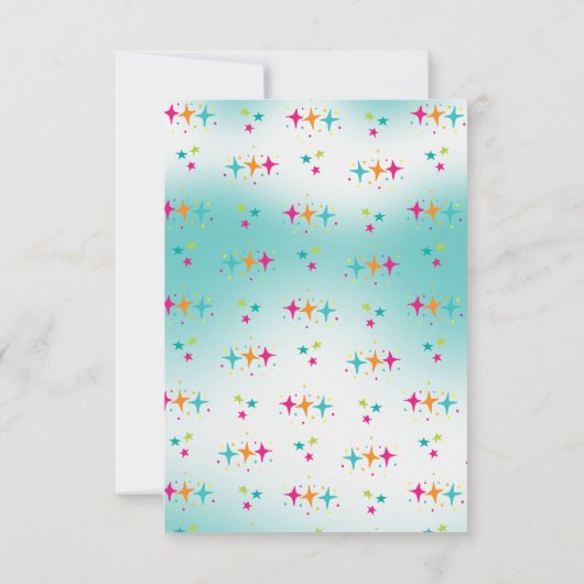 Eenhoorn regenboog Dank u notitiekaarten Kaart (Achterkant)