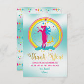 Eenhoorn regenboog Dank u notitiekaarten Kaart (Voorkant / Achterkant)