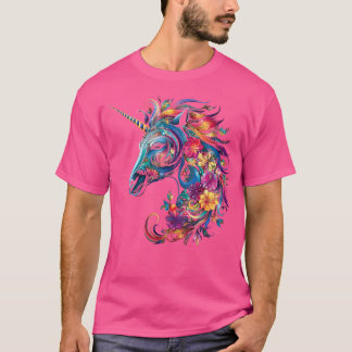 Eenhoorn Regenboog Dier Grafisch Kunstwerk Eenhoor T-shirt