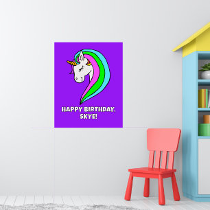 Eenhoorn Regenboog Feest Poster