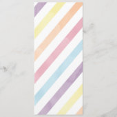 Eenhoorn Regenboog Glitter Sterren Verjaardagsfees Menu (Achterkant)