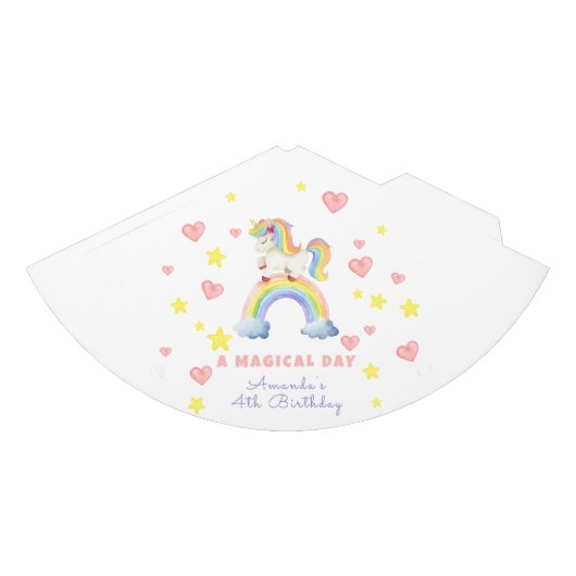 Eenhoorn Regenboog magische dag verjaardag Feesthoedjes (Voorkant)