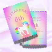 Eenhoorn Regenboog Magische Kleurrijke Leuke Verja Kaart