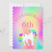 Eenhoorn Regenboog Magische Kleurrijke Leuke Verja Kaart (Voorkant)