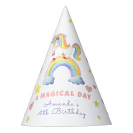 Eenhoorn Regenboog Magische Verjaardag Feesthoedjes