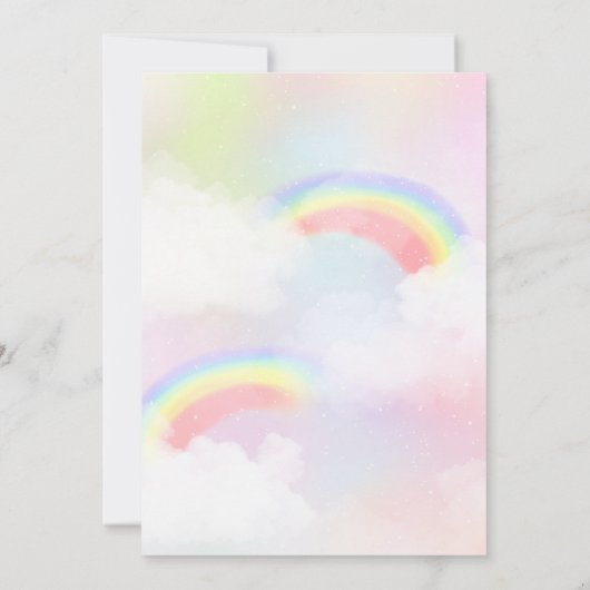 Eenhoorn Regenboog Magische Verjaardag Kaart (Achterkant)