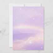 Eenhoorn Regenboog Magische Verjaardag Party Meisj Kaart (Achterkant)