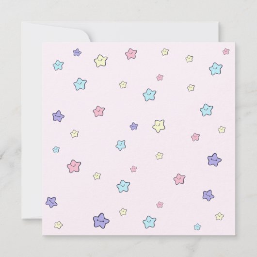 Eenhoorn Regenboog Meisjes Verjaardag Party Uitnod Kaart (Achterkant)