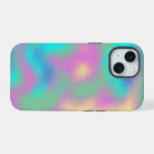 Eenhoorn Regenboog Metallic Folie Effect iPhone 15 Case (Achterkant horizontaal)