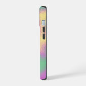 Eenhoorn Regenboog Metallic Folie Effect iPhone 15 Case (Linkerkant)