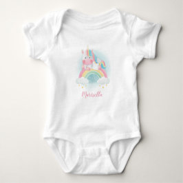 Eenhoorn Regenboog Naam Persoonlijke Baby Bodysuit