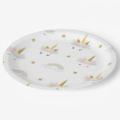 Eenhoorn Regenboog Papier Borden Papieren Bordje (Gekanteld)