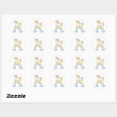 Eenhoorn Regenboog Ronde Sticker (Vel)
