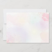 Eenhoorn Regenboog Roze Goud Pastel Verjaardagsfot Kaart (Achterkant)