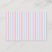 Eenhoorn Regenboog Roze Gouden Baby Luier Raffle Informatiekaartje (Achterkant)