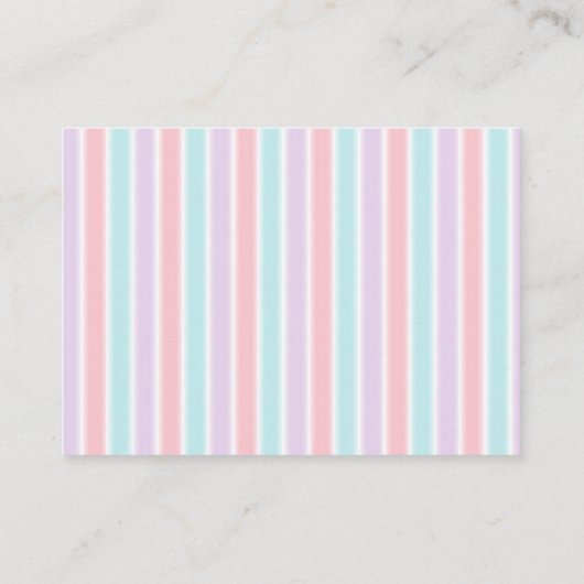 Eenhoorn Regenboog Roze Gouden Baby Luier Raffle Informatiekaartje (Achterkant)