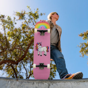 EENHOORN REGENBOOG ROZE SKATEBOARDS VOOR MEISJES